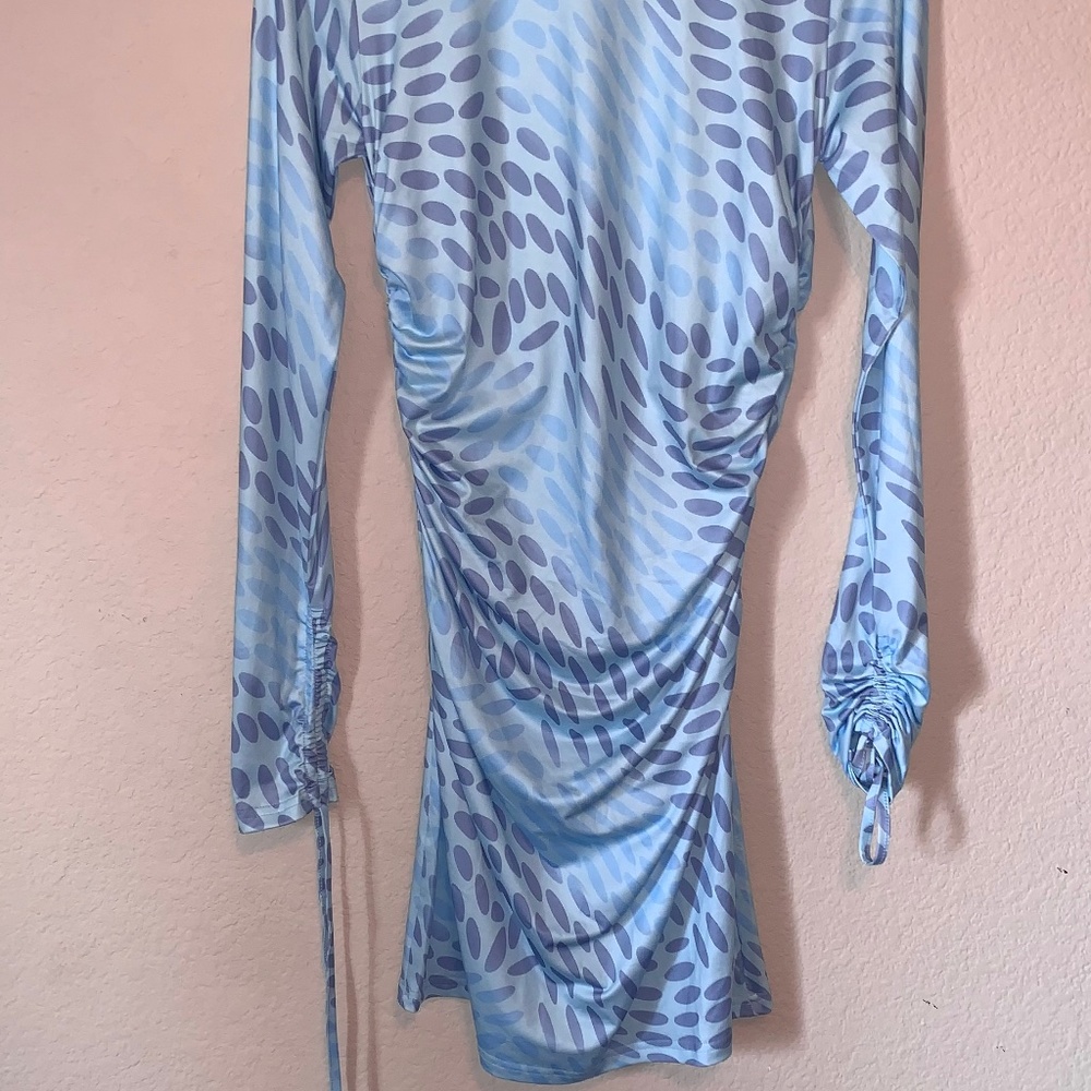 Blue Dots Cyberpunk Illusion Dress